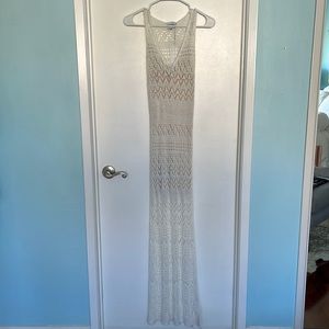 SNDYS White Crochet Maxi Dress